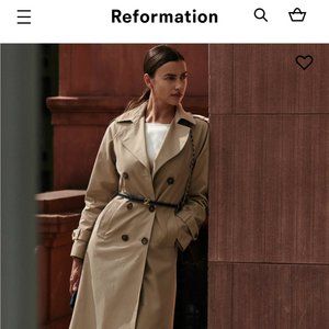 Reformation Holland Trench Coat Size M